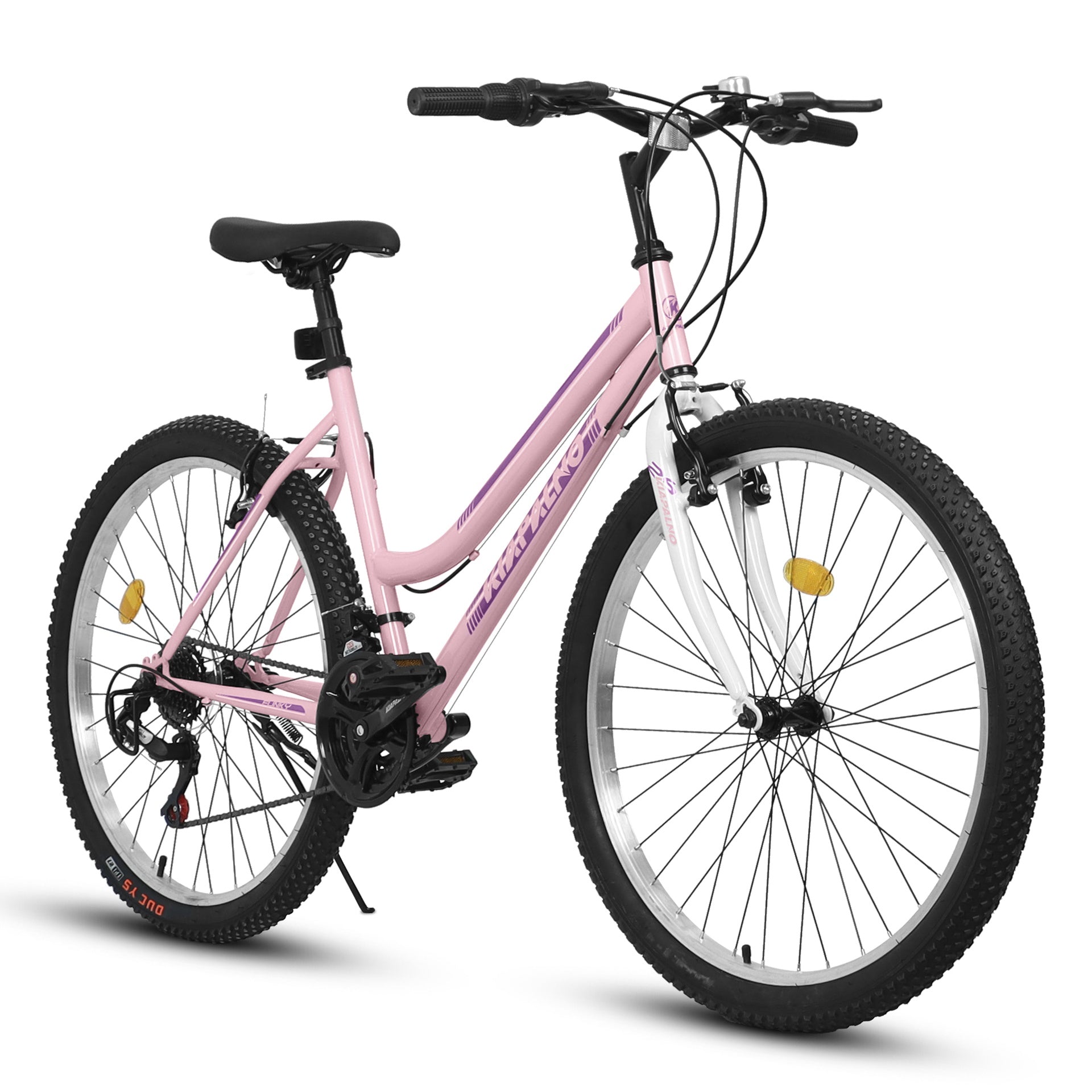 A26337 26 Inch Carbon Steel Frame Mountain Bike,21-Speed Dual V-Brake, Adult and Teens Bicycle for Mountain