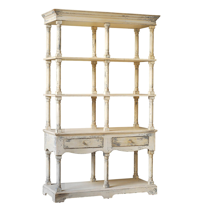 51x19.5x81.5" Adela French Country Wood Bookcase, Display Storage Shelf Etageres
