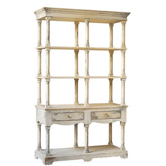 51x19.5x81.5" Adela French Country Wood Bookcase, Display Storage Shelf Etageres