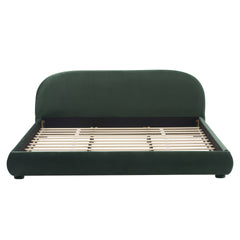 Dark Green Velvet Soft Bed: Light Luxury Texture, Adding a High-end Atmosphere to Bedroom,King