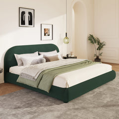 Dark Green Velvet Soft Bed: Light Luxury Texture, Adding a High-end Atmosphere to Bedroom,King