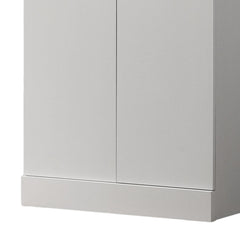 Alara White 60" Height Simplistic Modern Double Door Storage Cabinet