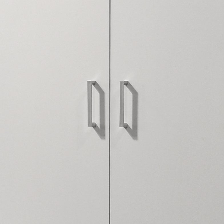 Alara White 60" Height Simplistic Modern Double Door Storage Cabinet