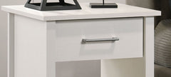 Celeste 20"W White 1-Drawer Nightstand Bedside Table