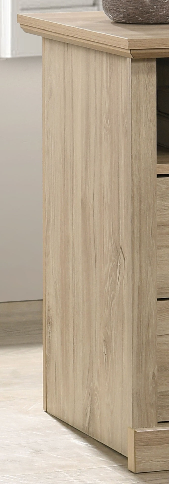 Elara 22"W Light Oak Finish 2-Drawer Nightstand Bedside Table with USB Charging  Ports