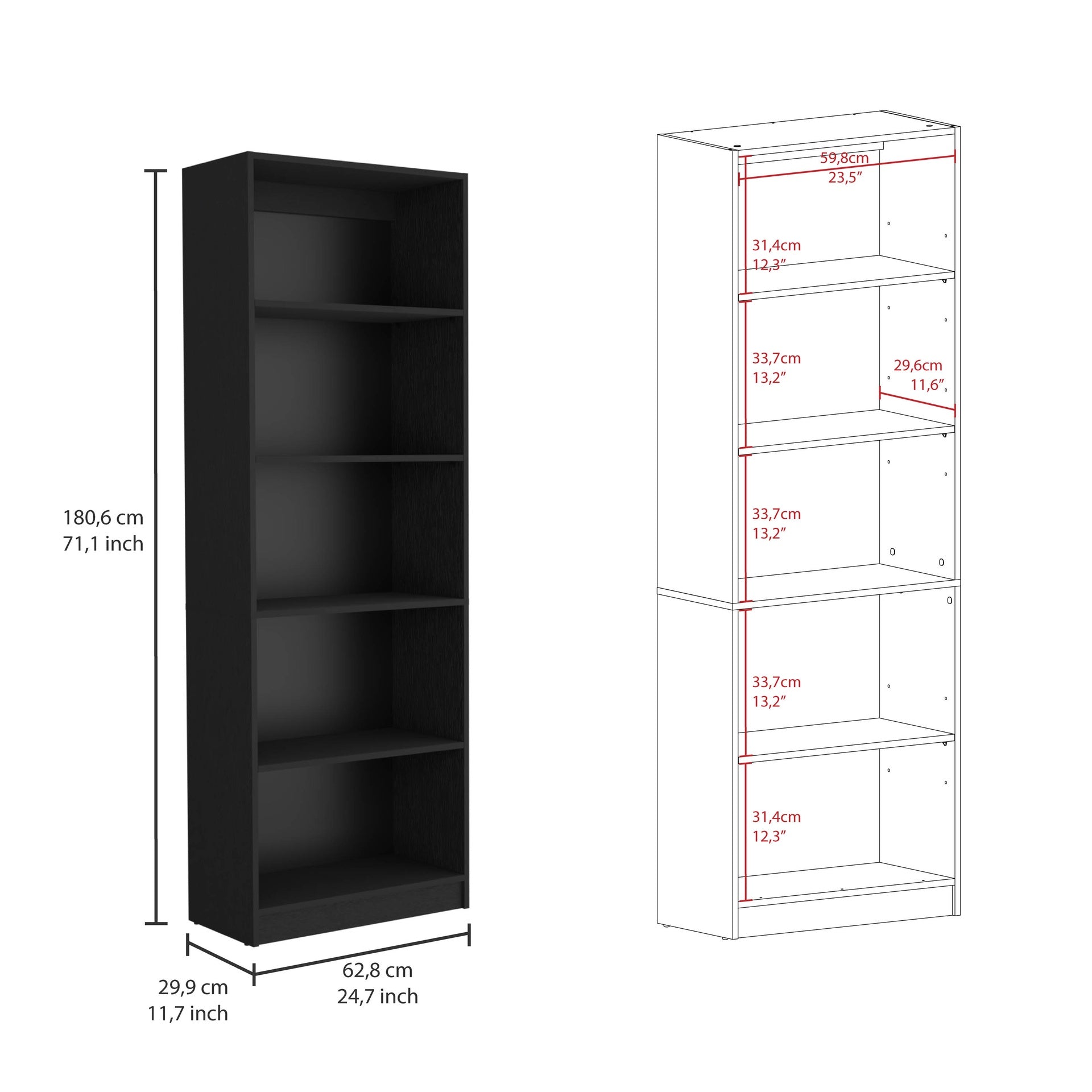 Bartow 3 Piece Home Bookcase set, 74" Wide with 14 Shelves ,  Living Room Set Set  Black