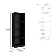 Lainor 3 Piece Home Bookcase set, 74" Wide with 13 Shelves ,  Living Room Set Set  Black