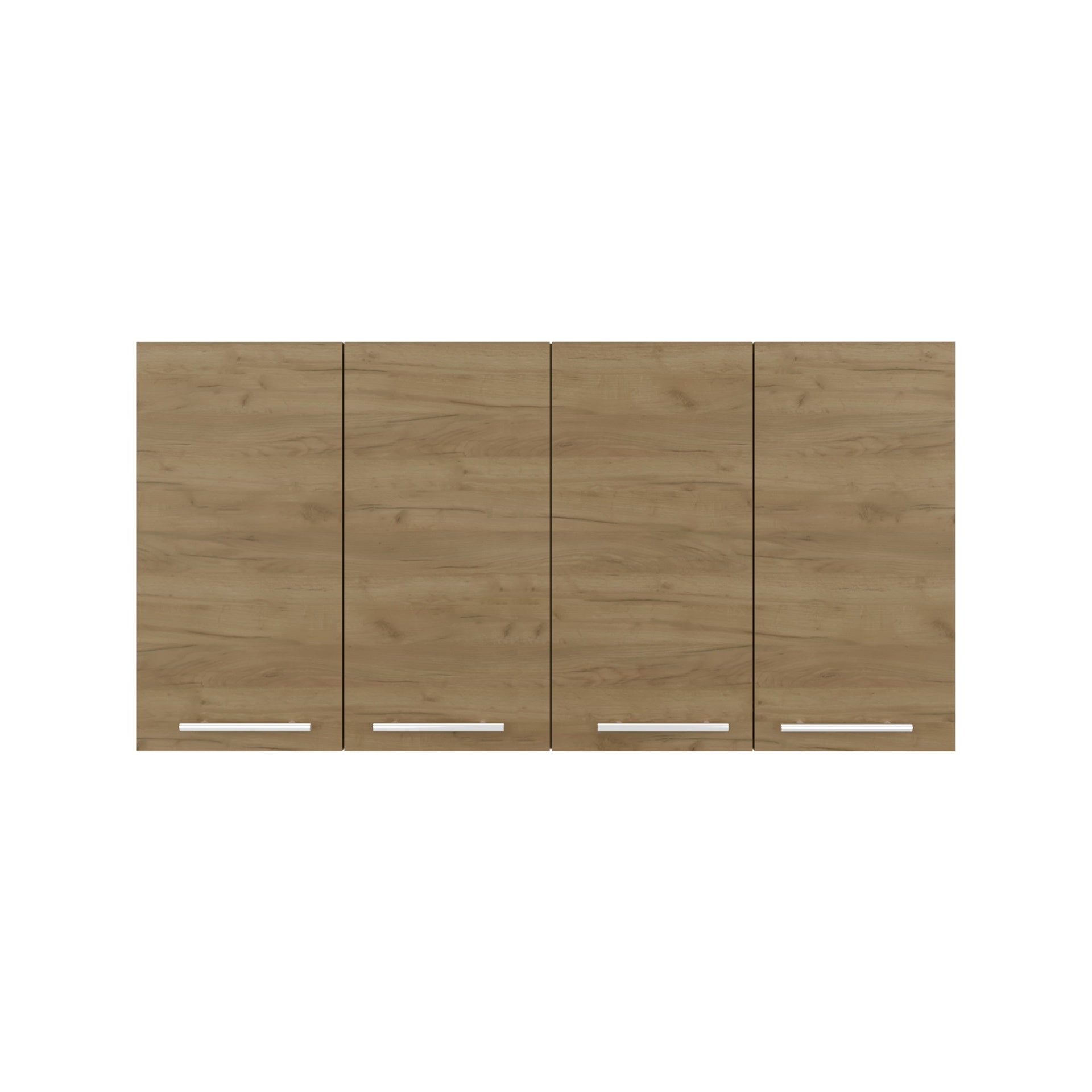 120 Wall Cabinet , Four Doors, Two Cabinets, Two Shelves, Beige