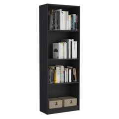 Hialeah 3 Piece Home Bookcase set, 74" Wide with 10 Shelves and Two Double-Door Cabinet ,  Living Room Set Set  Black