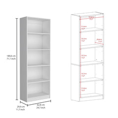 Layton 2 Piece Home Bookcase set, 49" Wide with 8 Shelves and Double Door Cabinet, Living Room Set White
