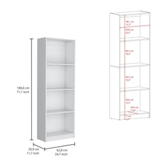 Dupree 2 Piece Home Bookcase set, 49" Wide with 9 Shelves ,  Living Room  White