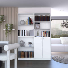 Dupree 2 Piece Home Bookcase set, 49" Wide with 9 Shelves ,  Living Room  White