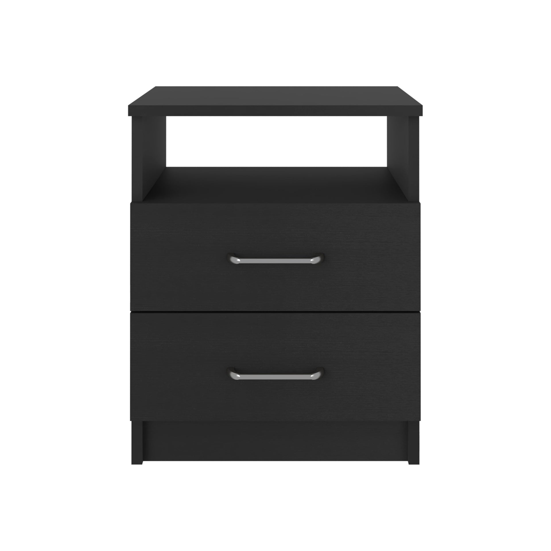 3 Piece Bedroom Set, London Armoire + Salento Nightstand + Salento Nightstand, Black