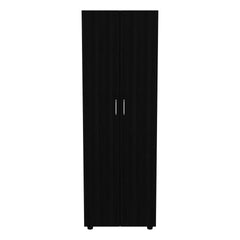 2 Piece Bedroom Set, London Armoire + Capri Three Drawer Dresser, Black