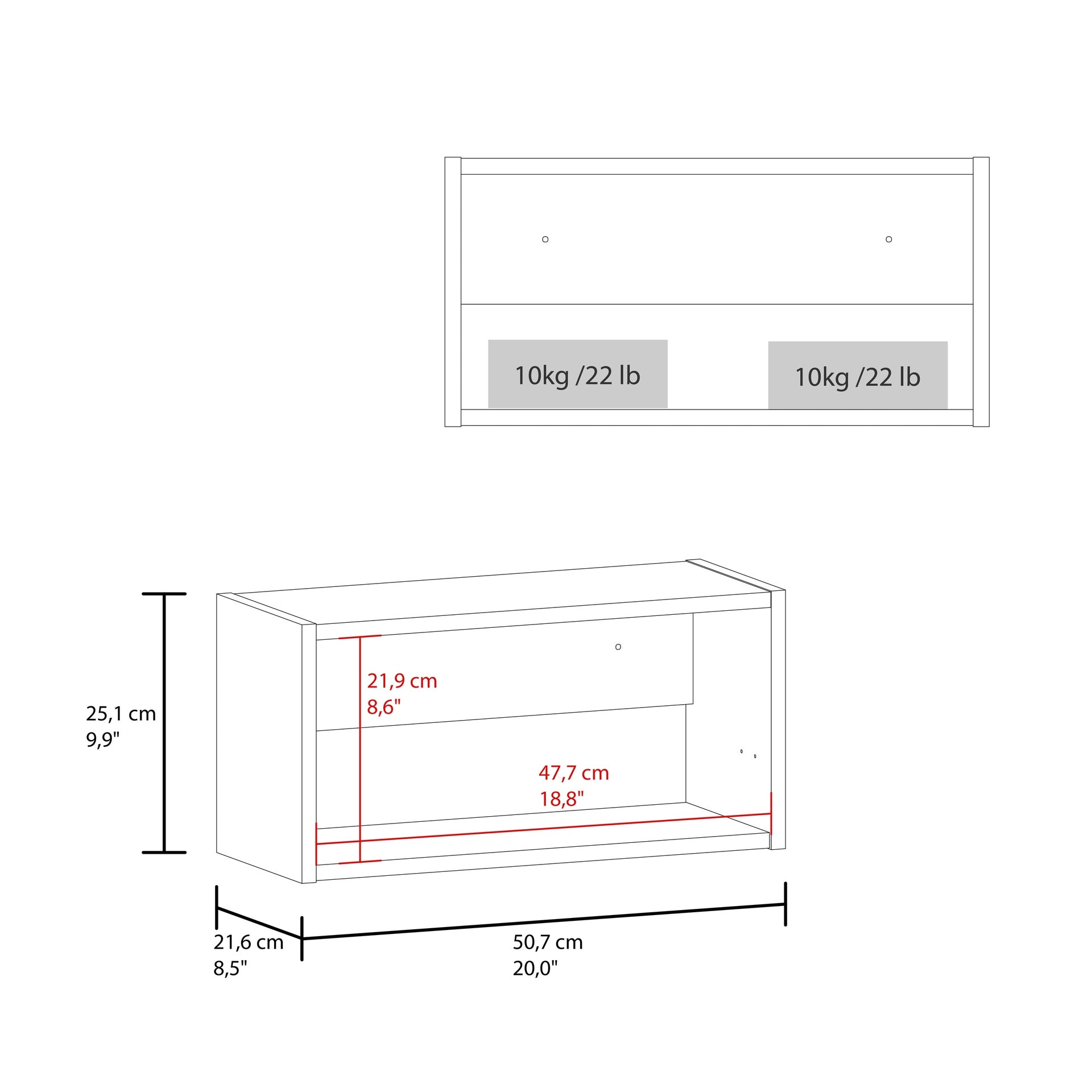 Elsah Pull-Up Door Wall Cabinet, Compact Kitchen, Garage or Bathroom Storage Unit, White
