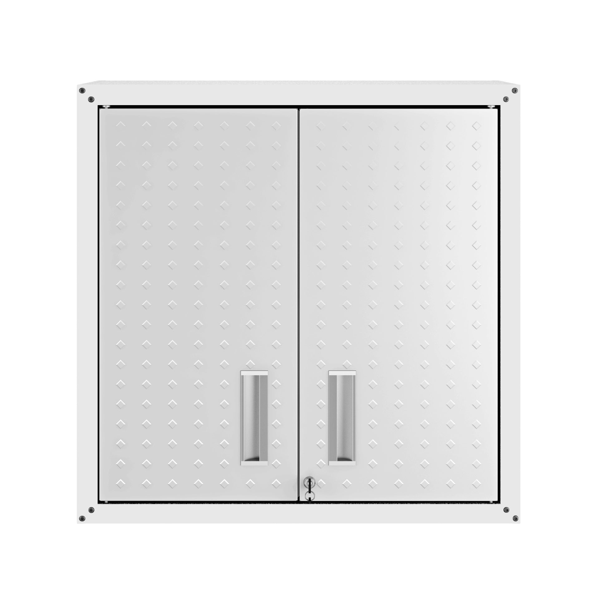Floating Garage Cabinet in White