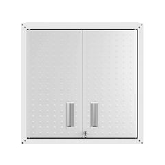 Floating Garage Cabinet in White