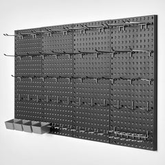 Metal Pegboard Panels 4 Pcs 24" x 12" Wall Organizer for Garage Tool Storage