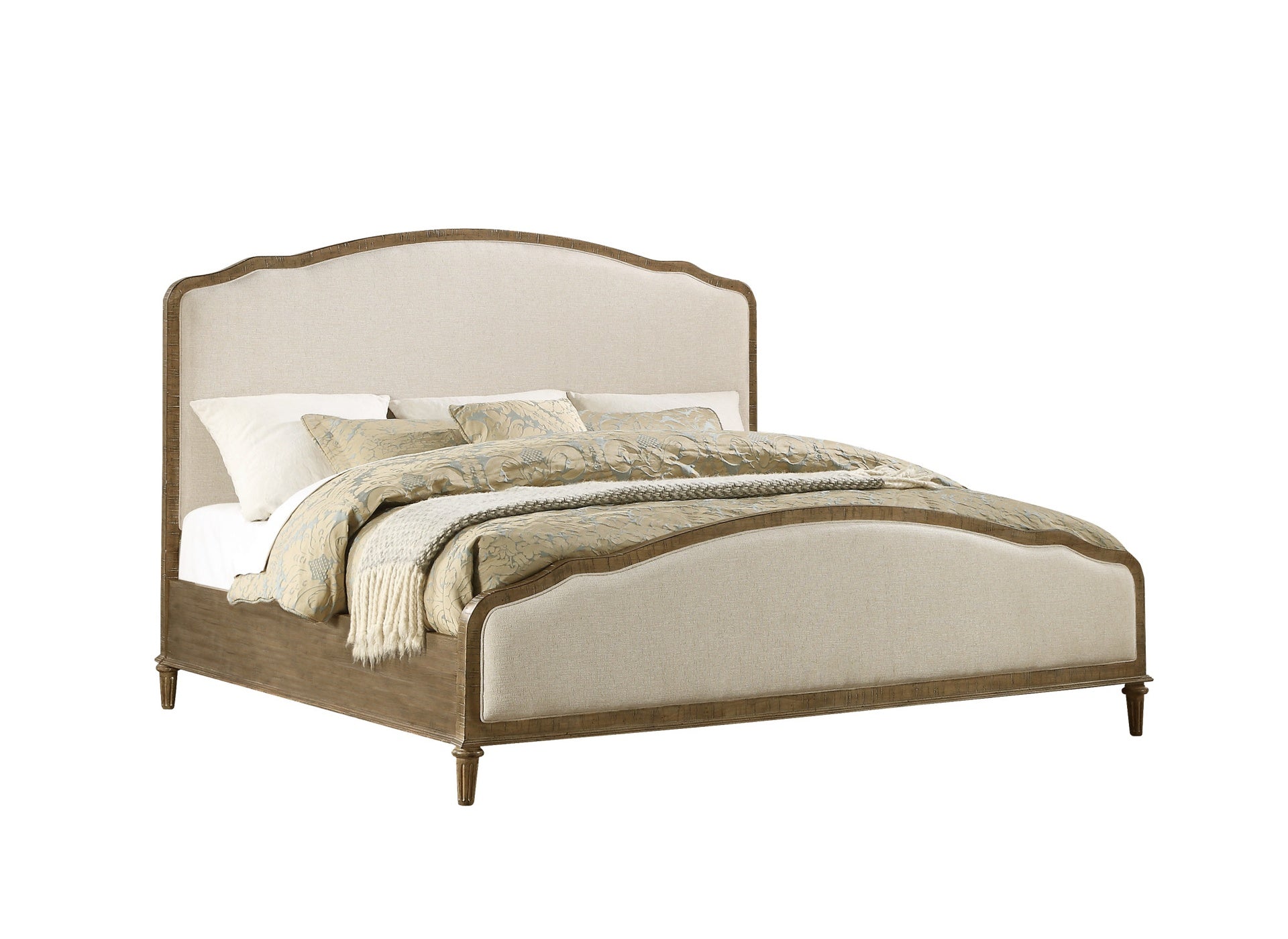 Brown Queen Upholstered Bed