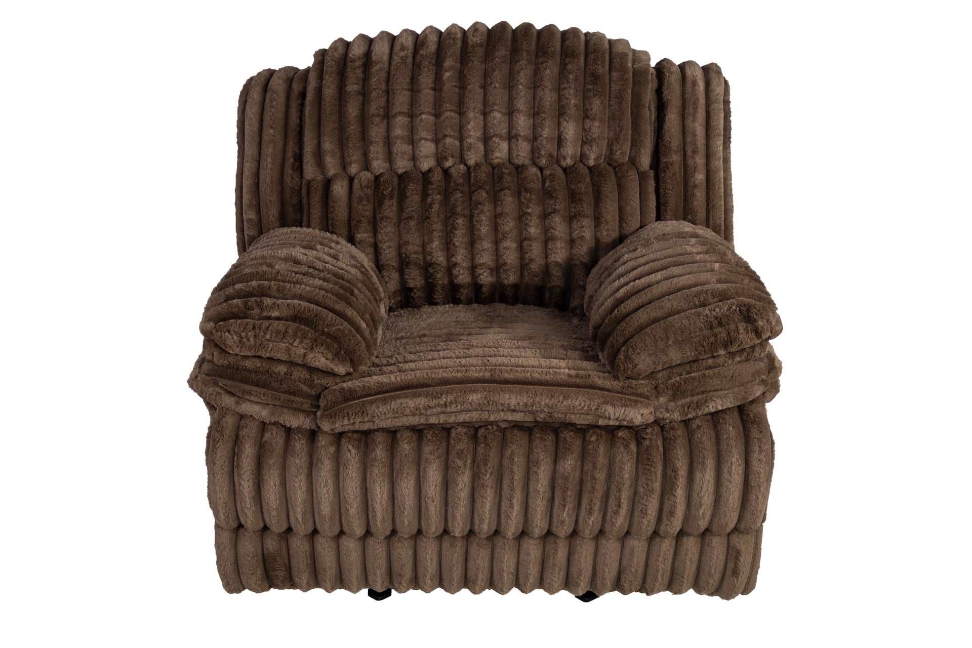 Living Room Contemporary Chocolate Corduroy 1pc Manual Motion Glider Recliner Chair Reclining Couch