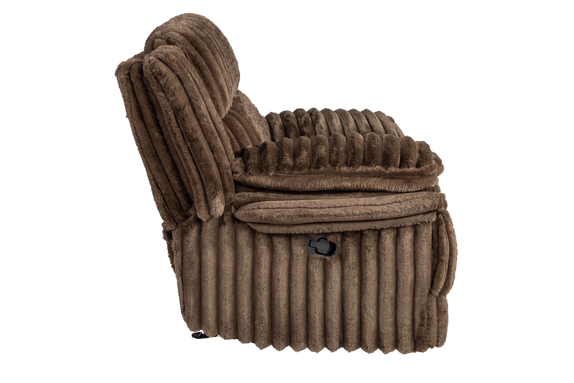 Living Room Contemporary Chocolate Corduroy 1pc Manual Motion Glider Recliner Chair Reclining Couch