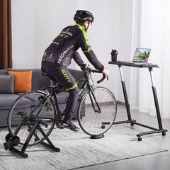 Mobile Cycling Desk Foldable Bike Trainer Fitness Desk with Lockable Wheel