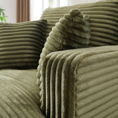 Indoor Single Chaise Sofa, Modern Corduroy Upholstery, No Assembly Required,Comfy Sleeper for Living Room,Office,Apartment