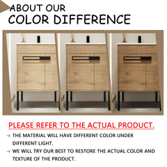 24 Inch Freestanding Bathroom Vanity or Floating is Optional Conversion.24*18-00324IMO-1(KD-Packing) - Only Includes Vanity, Excluding Sink
