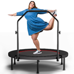 YC 40inch foldable trampoline with handle-Premium-Elastic -Black