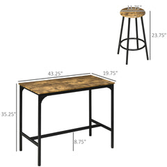Table with Stools,Kitchen Table 4 Chairs,5-Piece Counter Height Bar Table and Chairs Set