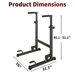 Power Tower Dip Station Adjustable Height Heavy Duty Multi-Function Fitness Training Equipment