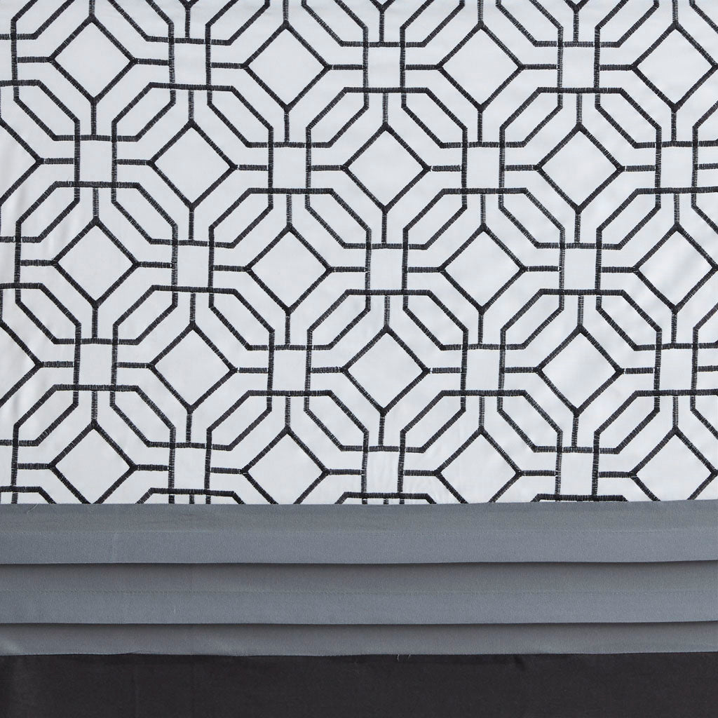 Embroidered and Pieced Shower Curtain