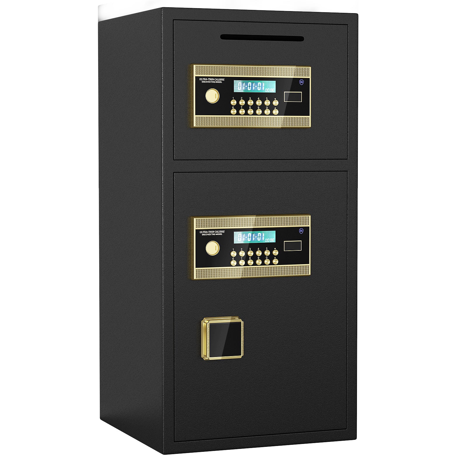Large Double-door Coin-operated Safe,Digital Security Safe with Fireproof and Waterproof Bag,6.0 Cubic Feet Safe Box with Hidden Code Function for Home,Office and Hotel
