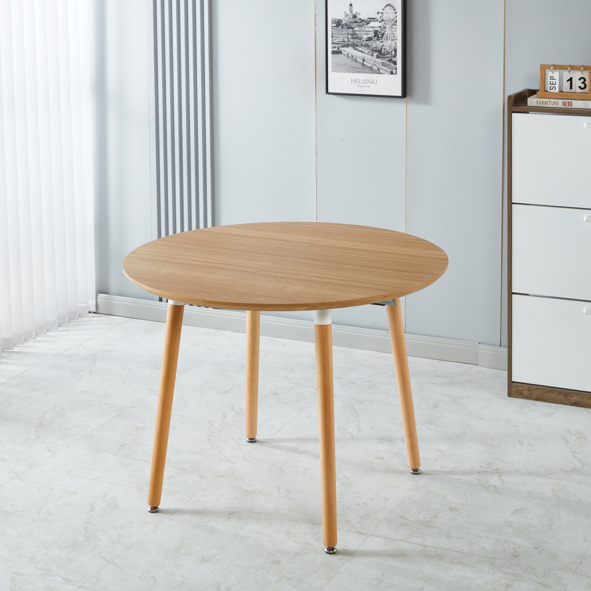 Extensible table,DINING TABLE,OFFICE TABLE,COFFEE TABLE,wood leg,MDF top,100/140/180x100x75cm,oak color