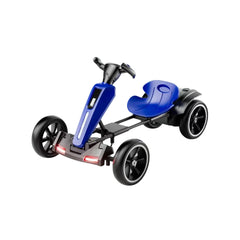 12V electric Kids Pedal Go Kart, Folder Go Kart, Outdoor Ride on Toy with Adjustable Seat, 4 Non-Slip EVA Wheels for Boys and Girls For Age 3-6 Years Old (Blue)