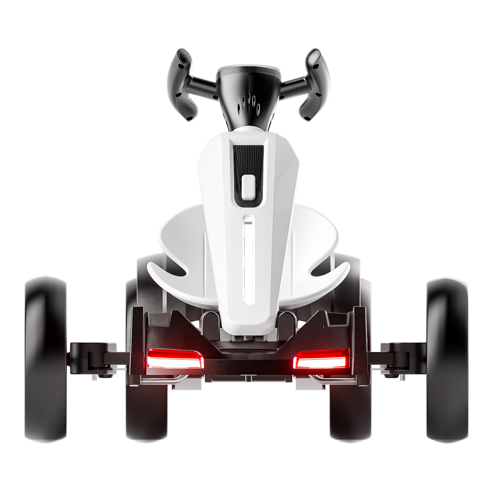 12V electric Kids Pedal Go Kart, Folder Go Kart, Outdoor Ride on Toy with Adjustable Seat, 4 Non-Slip EVA Wheels for Boys and Girls For Age 3-6 Years Old, (White)