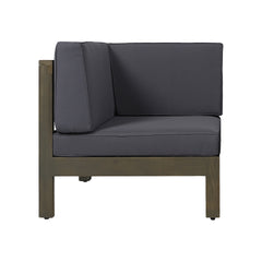 BRAVA X-BACK 3 SEATER OUTDOOR SECTIONAL SOFA SET, DARK GRAY