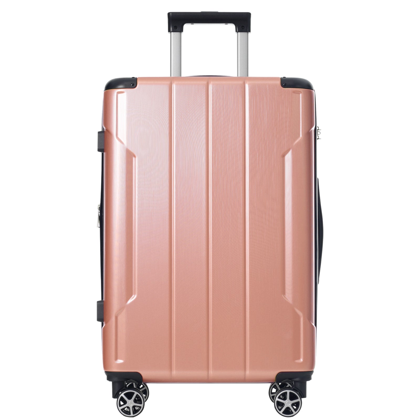 Hardshell Luggage, Lightweight Durable ABS Suitcases with Double Wheels, Expandable 24 Inch Checked Travel Luggage (Rose Pink)