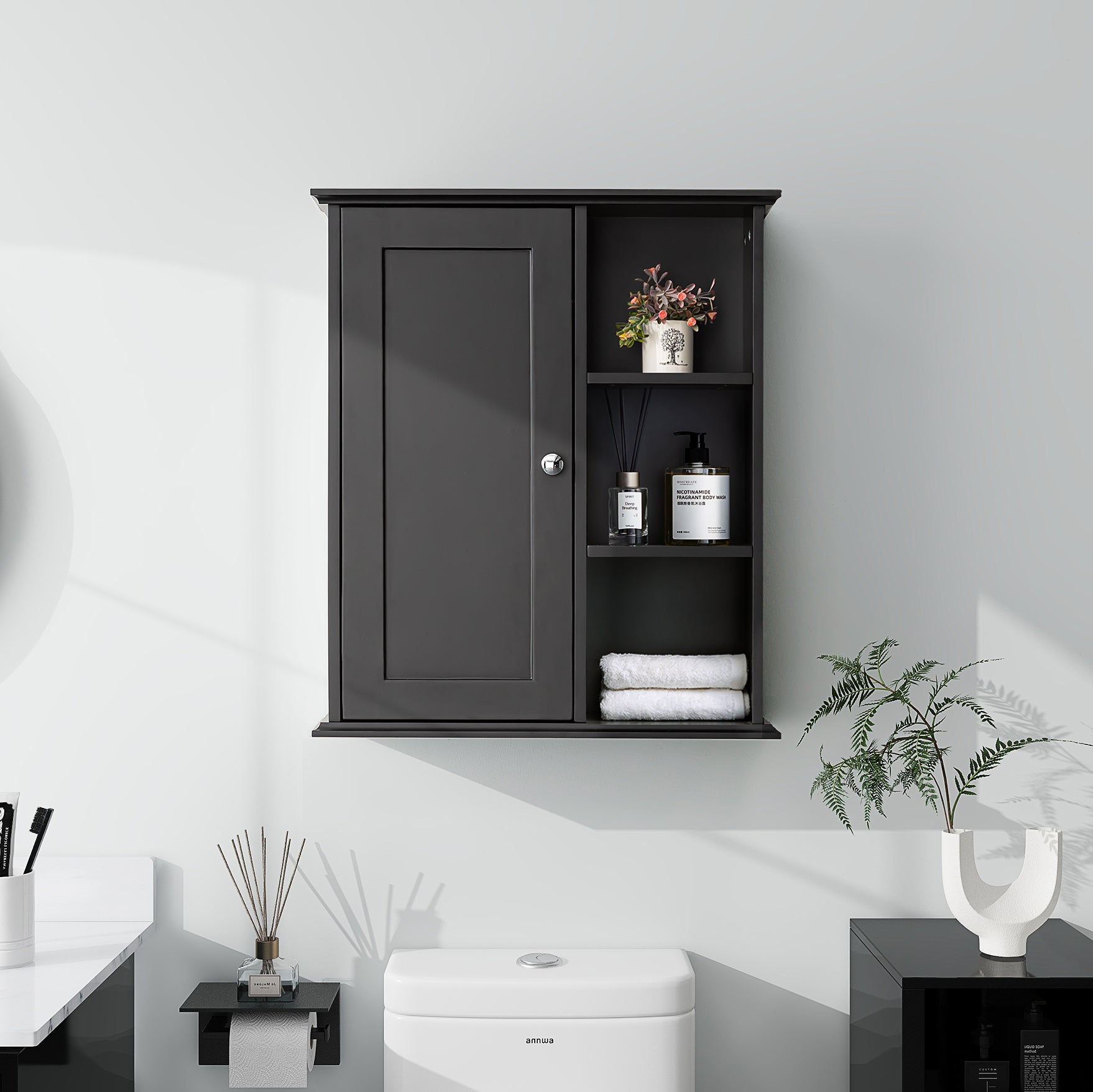 Upgraded Bathroom Wall Cabinet Over The Toilet Storage Cabinet Wall Mounted Storage Cabinet Wooden Medicine Cabinets