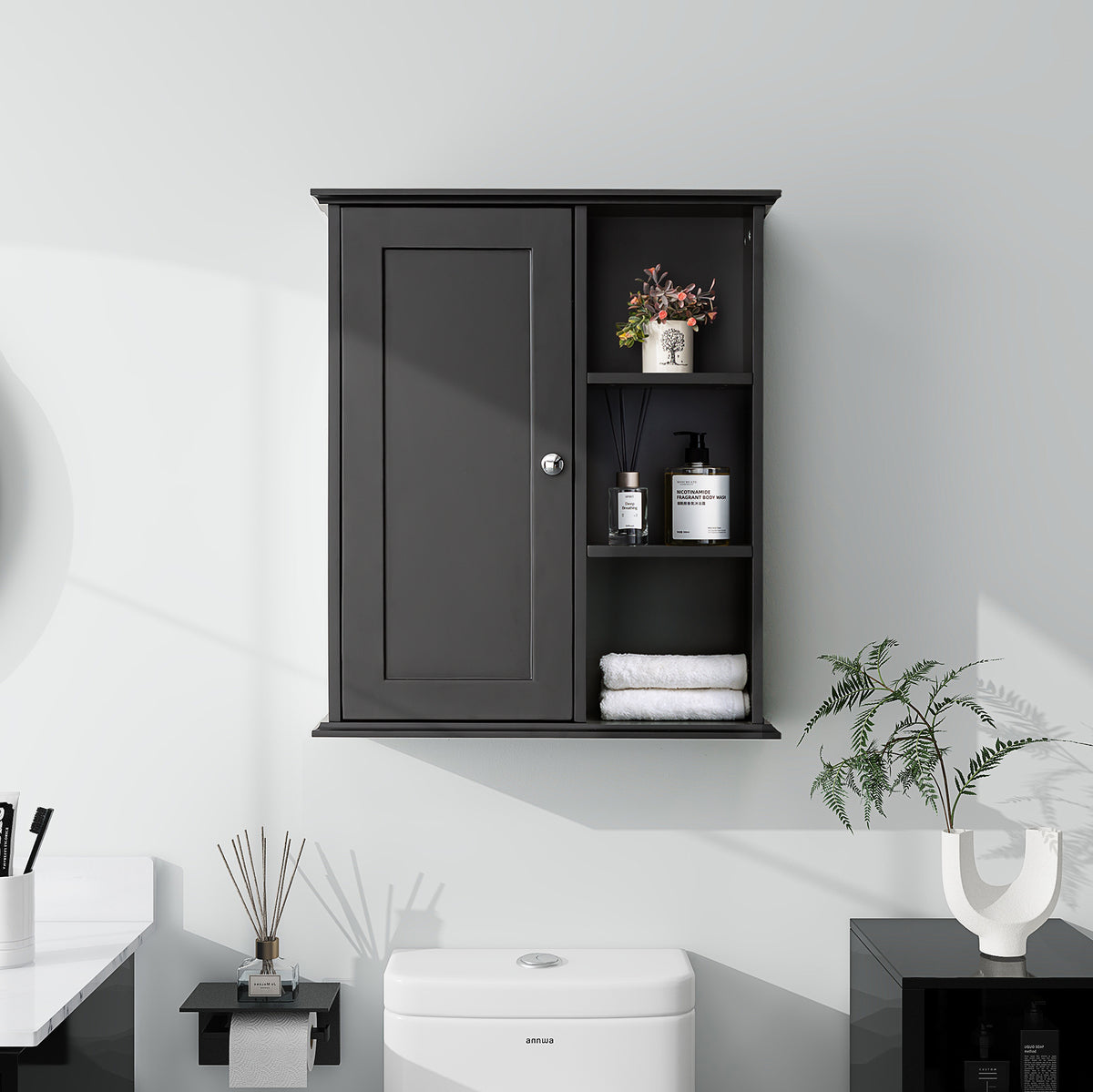 Upgraded Bathroom Wall Cabinet Over The Toilet Storage Cabinet Wall Mounted Storage Cabinet Wooden Medicine Cabinets