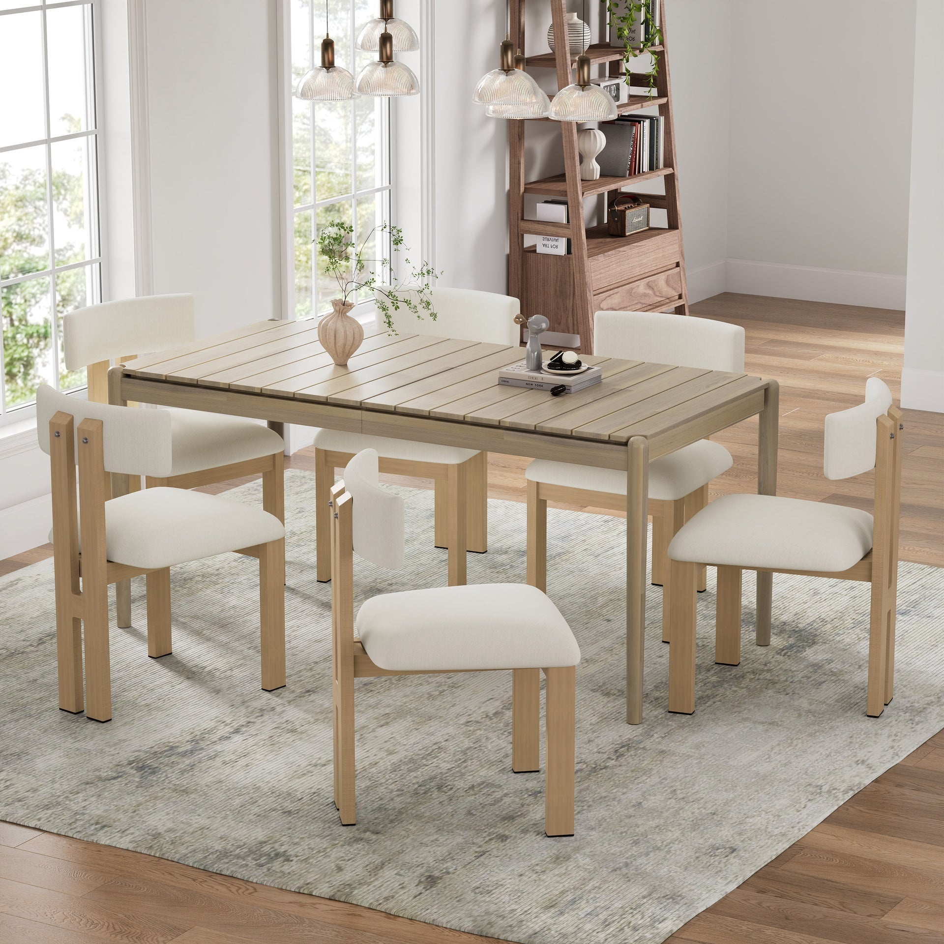 Upholstered Armless Dining Chairs With Metal Legs (Set of 2),Beige