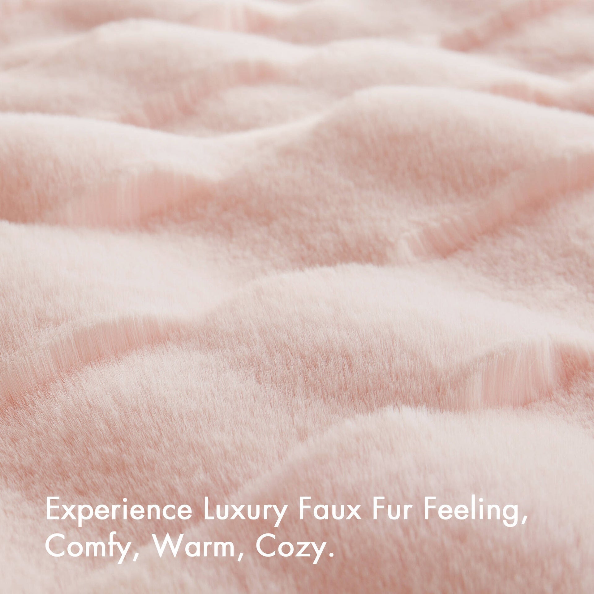1 PC 50x60" Vivienne Faux Fur Throw Pink