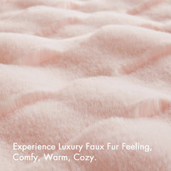 1 PC 50x60" Vivienne Faux Fur Throw Pink