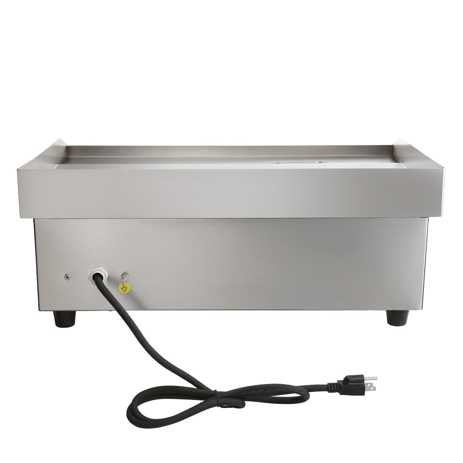 Commercial Electric Griddle, 21 x 11.8 inch, 1750W, 122-570°F Adjustable Temp Control, Stainless Steel Countertop Flat Top Grill with 2 Spatulas, 2 Brushes and 4 Foot Pads, for Steak, Pancake