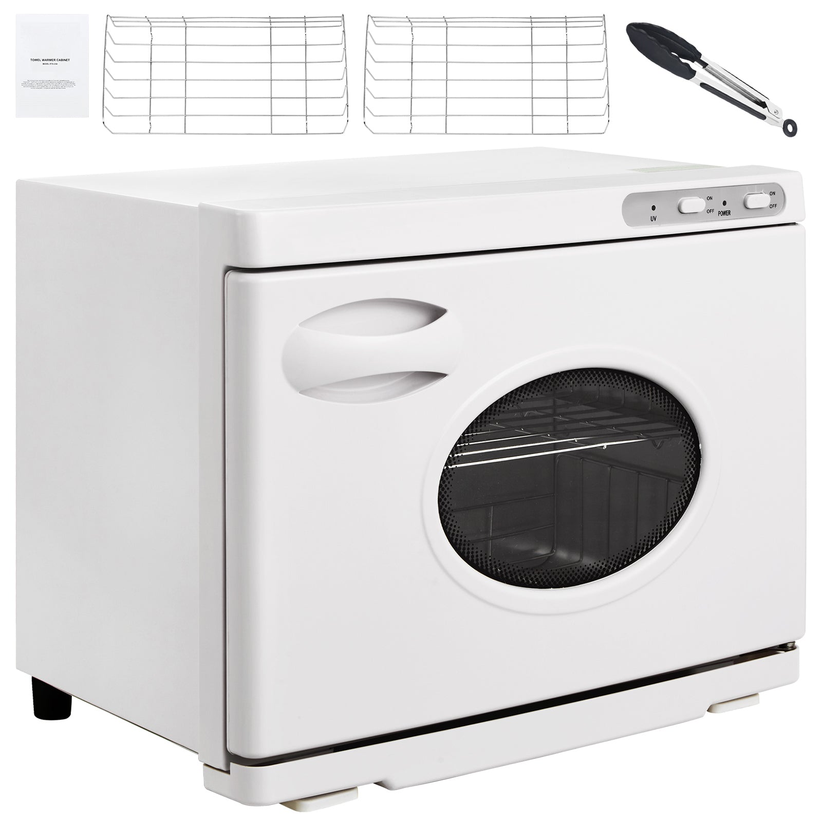 Hot Towel Warmer，23L Large Capacity Spa Hot Towel Warmers with See Through Window, 2 Stainless Steel Racks, Holds up 50-60 Towels, 2-in-1 All-round Heating for Facials, SPA, Massage, Salon