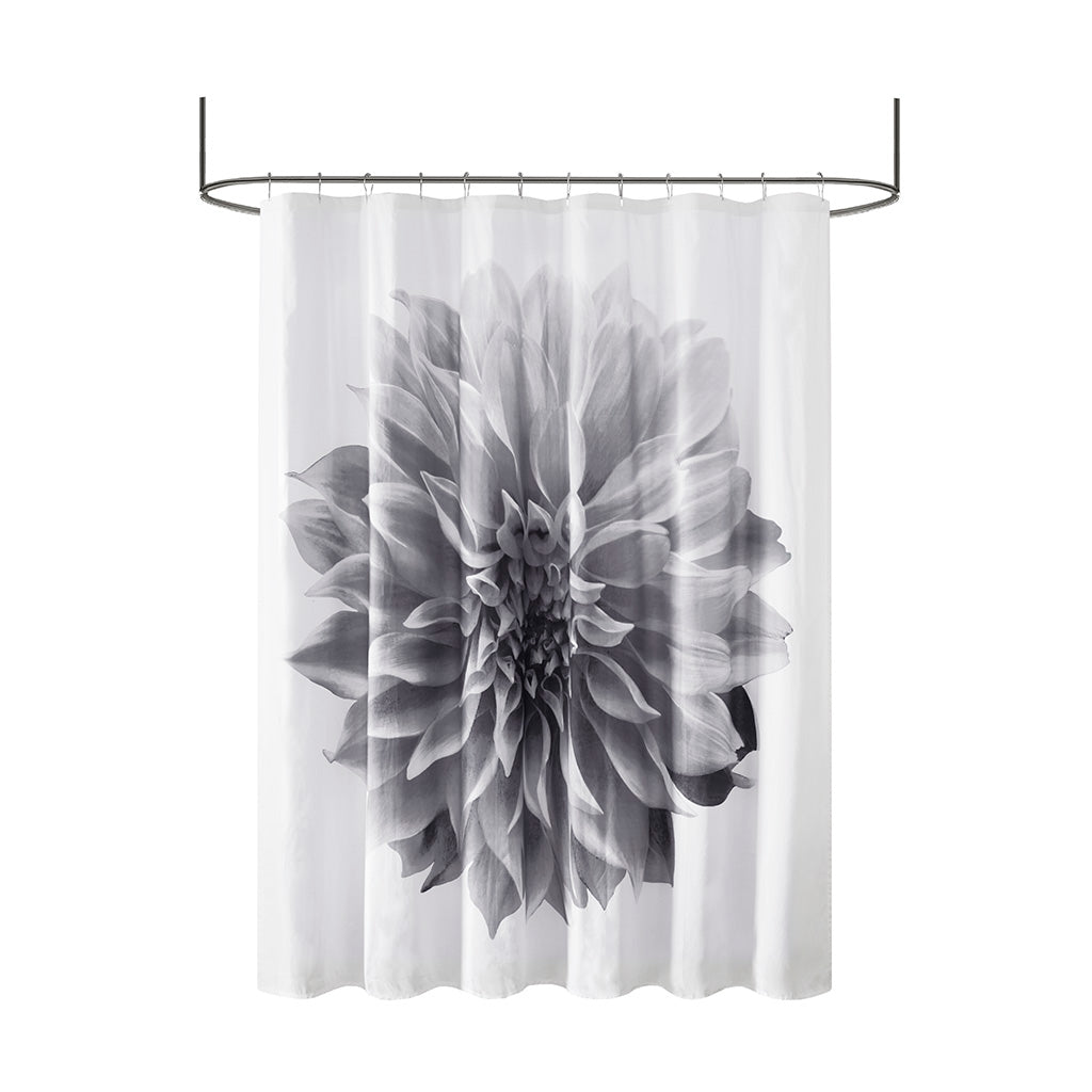 Printed Floral Cotton Shower Curtain