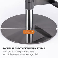 Black Titanium Stainless Steel Bar Stools,Grade Modern Leather Bar Chair with Backrest,Swivel Adjustable Height for Kitchen Counter and Dining Room (Grey 1pc)