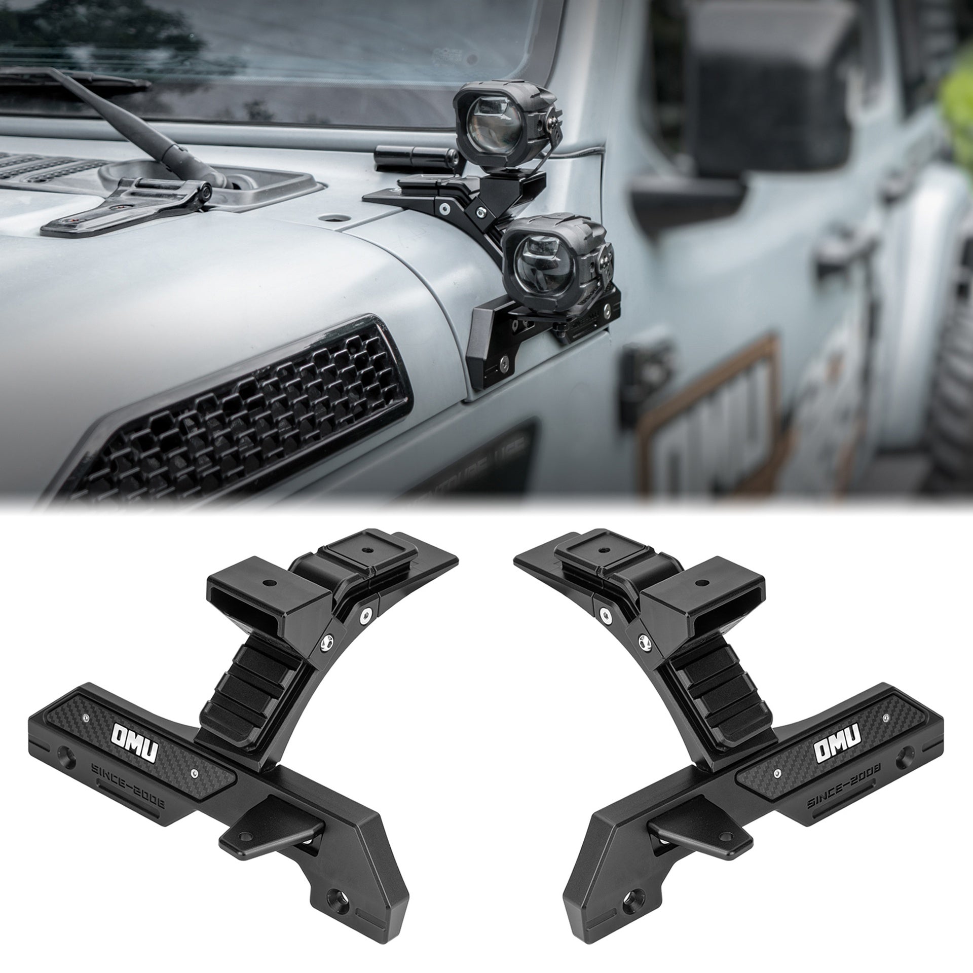 OMU Genesis Series A-Pillar Light System Mount For Jeep Wrangler JL/ Gladiator JT [Not For 4xe and 392]