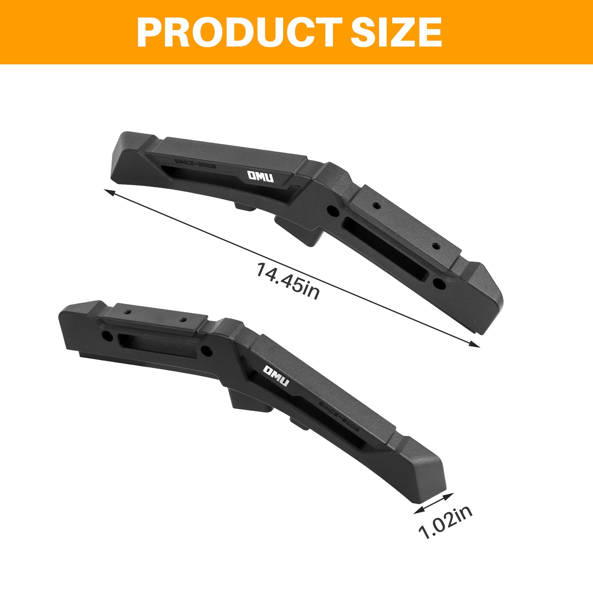 OMU Genesis Series Aluminum Limb Riser Engine Hood Trail Sights Compatible with 2021+ Ford Bronco, Expandable with Various Accessories