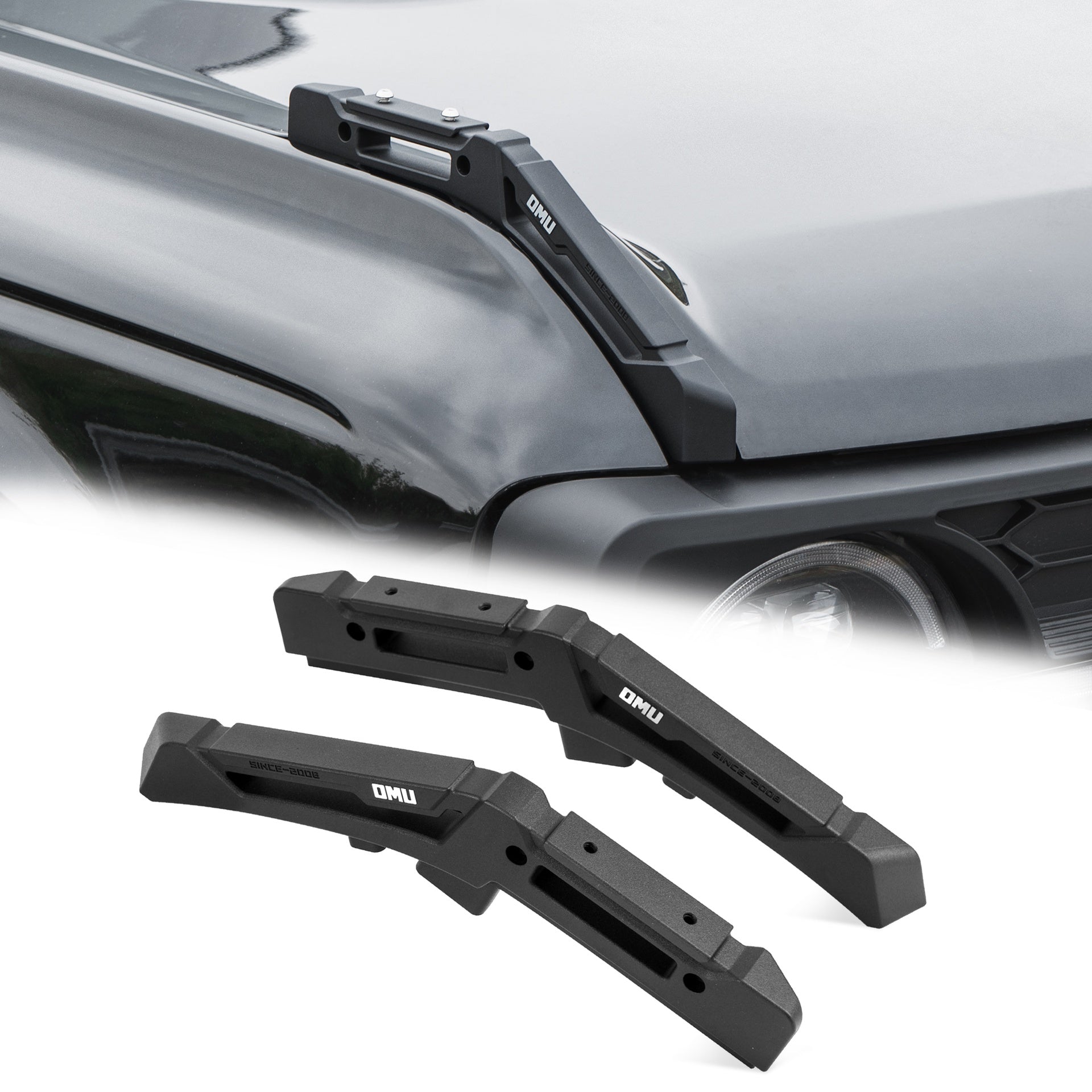 OMU Genesis Series Aluminum Limb Riser Engine Hood Trail Sights Compatible with 2021+ Ford Bronco, Expandable with Various Accessories